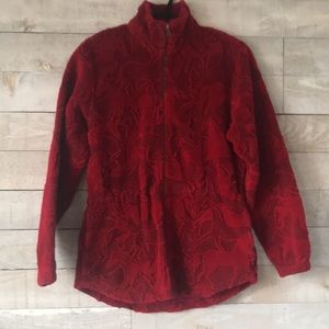 Outback trading company textured horses fleece jacket